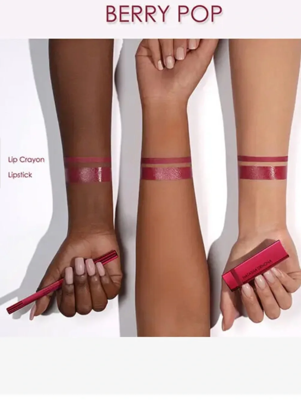 Natasha Denona Berry Pop Lipstick voluptuous creamy lip color